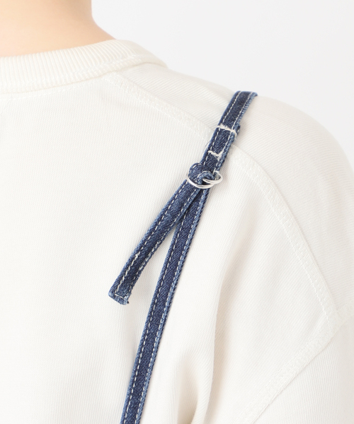 SLOBE IENA(スローブイエナ)の「LEDENIM ナローフレアデニムジャンパースカート(ワンピース・レディース・ブラック/ネイビー・36/38)」の7枚目の写真