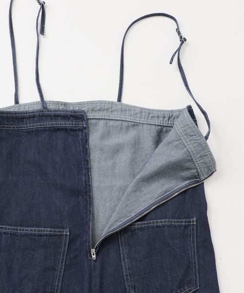 SLOBE IENA(スローブイエナ)の「LEDENIM ナローフレアデニムジャンパースカート(ワンピース・レディース・ブラック/ネイビー・36/38)」の8枚目の写真