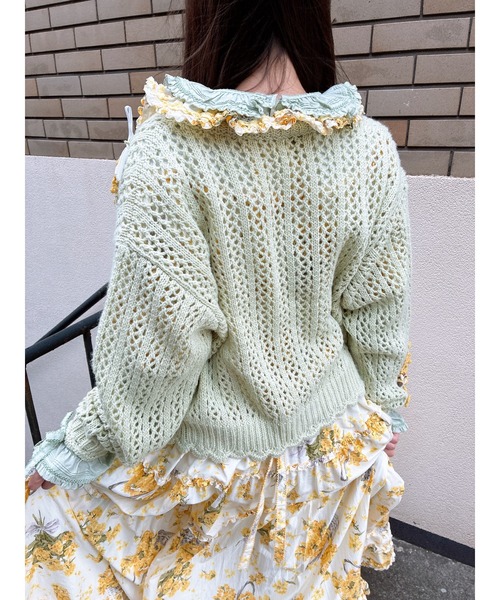 PINK HOUSE（ピンクハウス）の「なのはなモチーフカーディガン