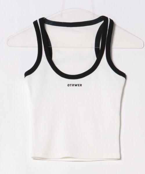 N.s(エヌドットエス)の「タンクトップ パイピング ショート丈 タンクトップ(タンクトップ・レディース・ホワイト・SMALL)」の3枚目の写真