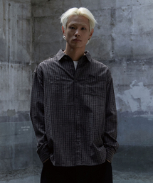 TONY LAWRENCE（トニーローレンス）の「カットオフチェックシャツブラック（シャツ/ブラウス）」