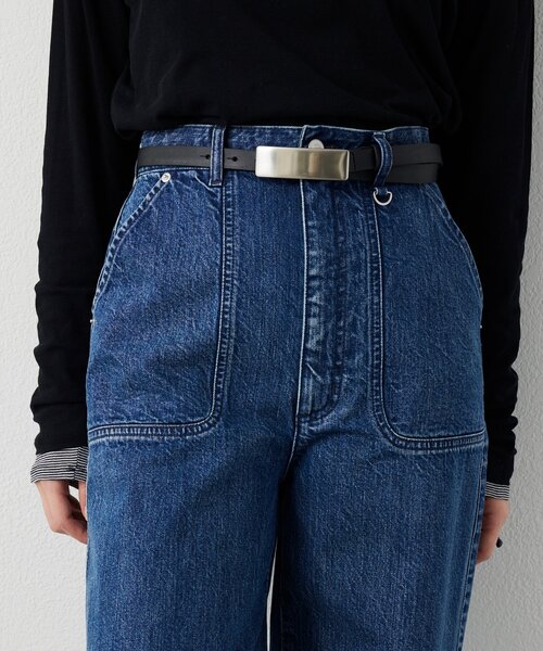 THE PAUSE（ザ ポーズ）の「＜WEB限定＞【THE PAUSE】プレートバックルベルト（ベルト・レディース・ブラック/グレー系その他・FREE）」の2枚目の写真