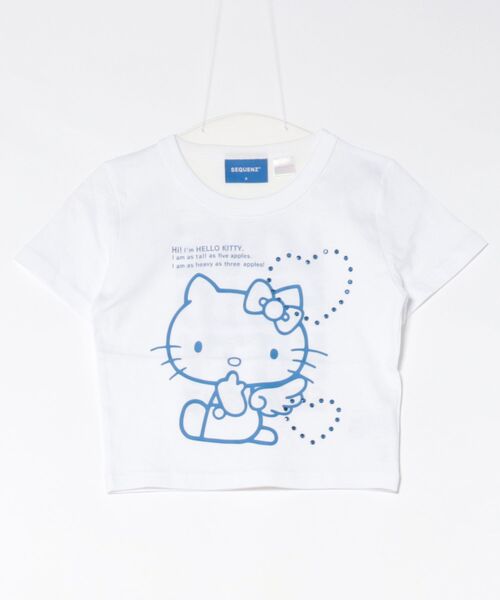 sanrio(サンリオ)の「HELLO KITTY LOVE SEQUENZ TEE/ハローキティ エンジェルプリント ハートラインストーンTシャツ/ピチT・ビッグシルエット(Tシャツ/カットソー・レディース・ブラック/ホワイト・S/M/L)」の8枚目の写真