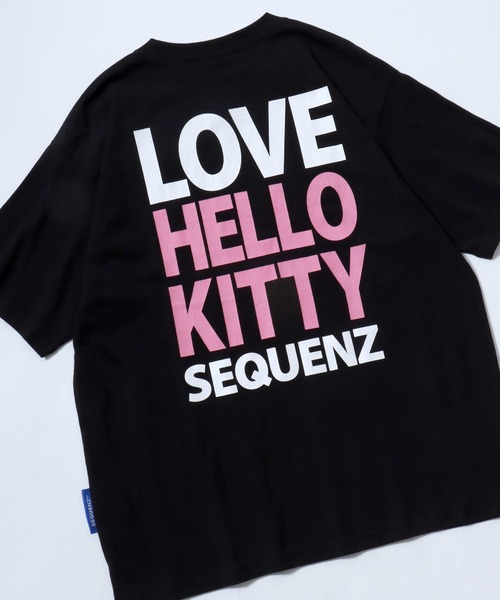 sanrio(サンリオ)の「HELLO KITTY LOVE SEQUENZ TEE/ハローキティ エンジェルプリント ハートラインストーンTシャツ/ピチT・ビッグシルエット(Tシャツ/カットソー・レディース・ブラック/ホワイト・S/M/L)」の7枚目の写真