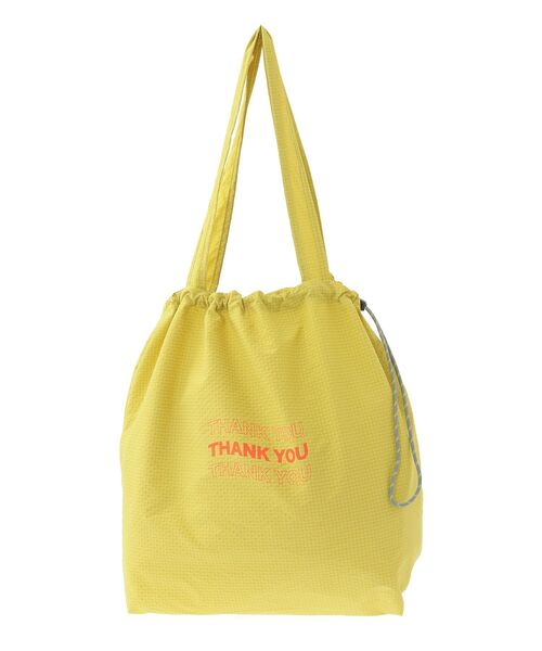 Green　Parks（グリーンパークス）の「ドロストトートバッグ（トートバッグ・レディース・イエロー/カーキ/アイボリー/ブルー・FREE）」の9枚目の写真