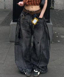 NEW GENTLEMAN（ニュージェントルマン）の「アマンダデニム ワイドバギー バルーンパンツ（デニムパンツ）」