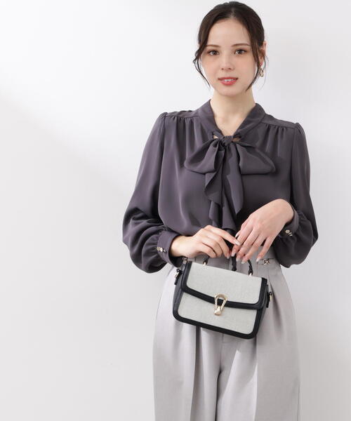 PROPORTION BODY DRESSING(プロポーションボディドレッシング)の「<ウォッシャブル>ラッフルリボンブラウス / 1216110001(シャツ/ブラウス・レディース・ダークグレー/ピンク/ホワイト系その他・MEDIUM/SMALL)」の22枚目の写真