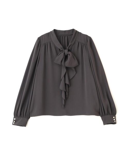 PROPORTION BODY DRESSING(プロポーションボディドレッシング)の「<ウォッシャブル>ラッフルリボンブラウス / 1216110001(シャツ/ブラウス・レディース・ダークグレー/ピンク/ホワイト系その他・MEDIUM/SMALL)」の14枚目の写真