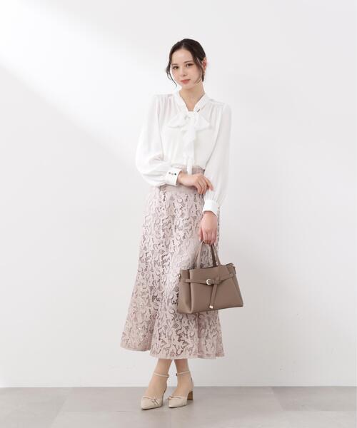 PROPORTION BODY DRESSING(プロポーションボディドレッシング)の「<ウォッシャブル>ラッフルリボンブラウス / 1216110001(シャツ/ブラウス・レディース・ダークグレー/ピンク/ホワイト系その他・MEDIUM/SMALL)」の17枚目の写真