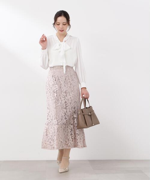 PROPORTION BODY DRESSING(プロポーションボディドレッシング)の「<ウォッシャブル>ラッフルリボンブラウス / 1216110001(シャツ/ブラウス・レディース・ダークグレー/ピンク/ホワイト系その他・MEDIUM/SMALL)」の18枚目の写真
