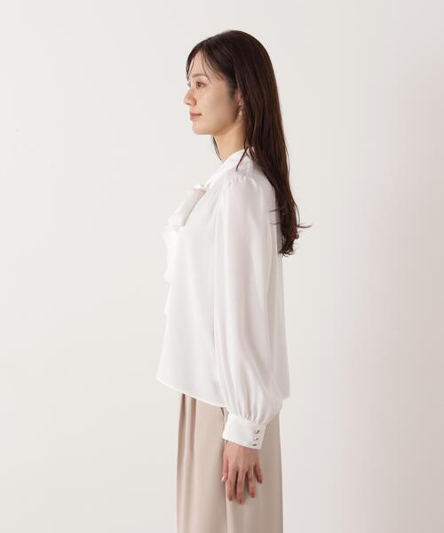 PROPORTION BODY DRESSING(プロポーションボディドレッシング)の「<ウォッシャブル>ラッフルリボンブラウス / 1216110001(シャツ/ブラウス・レディース・ダークグレー/ピンク/ホワイト系その他・MEDIUM/SMALL)」の11枚目の写真