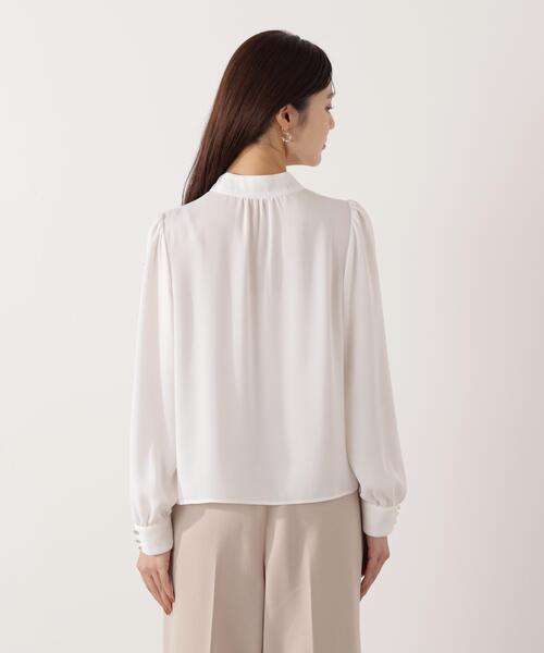 PROPORTION BODY DRESSING(プロポーションボディドレッシング)の「<ウォッシャブル>ラッフルリボンブラウス / 1216110001(シャツ/ブラウス・レディース・ダークグレー/ピンク/ホワイト系その他・MEDIUM/SMALL)」の12枚目の写真