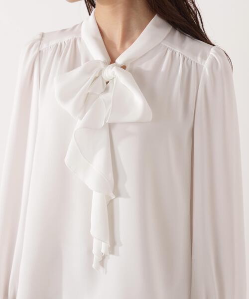 PROPORTION BODY DRESSING(プロポーションボディドレッシング)の「<ウォッシャブル>ラッフルリボンブラウス / 1216110001(シャツ/ブラウス・レディース・ダークグレー/ピンク/ホワイト系その他・MEDIUM/SMALL)」の13枚目の写真