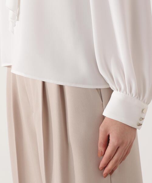 PROPORTION BODY DRESSING(プロポーションボディドレッシング)の「<ウォッシャブル>ラッフルリボンブラウス / 1216110001(シャツ/ブラウス・レディース・ダークグレー/ピンク/ホワイト系その他・MEDIUM/SMALL)」の16枚目の写真