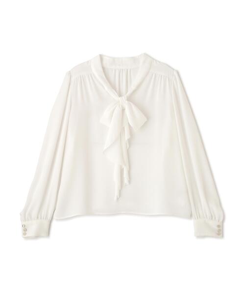PROPORTION BODY DRESSING(プロポーションボディドレッシング)の「<ウォッシャブル>ラッフルリボンブラウス / 1216110001(シャツ/ブラウス・レディース・ダークグレー/ピンク/ホワイト系その他・MEDIUM/SMALL)」の17枚目の写真