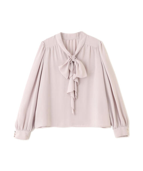 PROPORTION BODY DRESSING(プロポーションボディドレッシング)の「<ウォッシャブル>ラッフルリボンブラウス / 1216110001(シャツ/ブラウス・レディース・ダークグレー/ピンク/ホワイト系その他・MEDIUM/SMALL)」の4枚目の写真