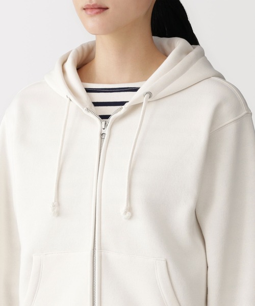 無印良品（ムジルシリョウヒン）の「婦人　スウェットフルジップパーカ（パーカー・レディース・ブラック/オフホワイト/グレー/ダークグレー・S/M/L/XL）」の22枚目の写真