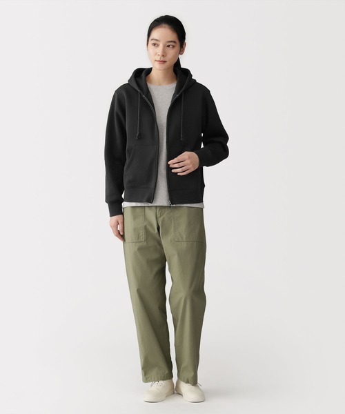 無印良品（ムジルシリョウヒン）の「婦人　スウェットフルジップパーカ（パーカー・レディース・ブラック/オフホワイト/グレー/ダークグレー・S/M/L/XL）」の16枚目の写真