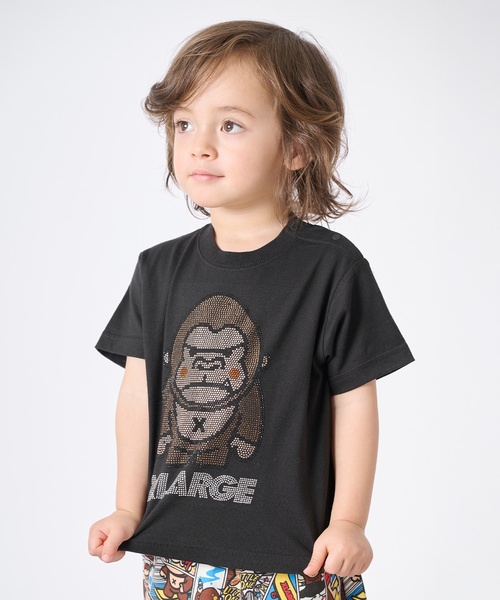 ラインストーンファニーゴリラ 半袖Tシャツ（Tシャツ/カットソー