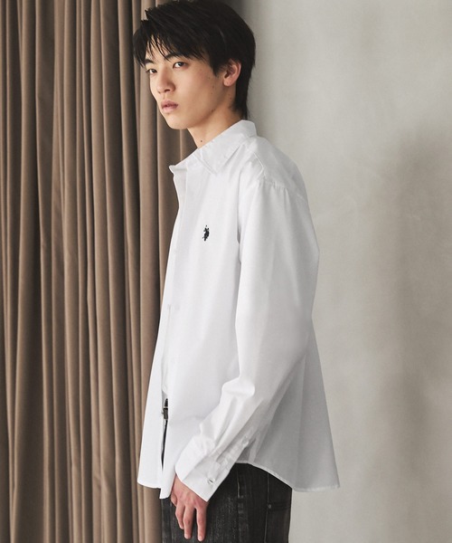 U.S. POLO ASSN.（ユーエスポロアッスン）の「U.S. POLO ASSN. ワンポイント刺繍ブロードレギュラーカラーシャツ（シャツ/ブラウス・メンズ・ホワイト/チャコール/ブルー・S/M/L）」の10枚目の写真