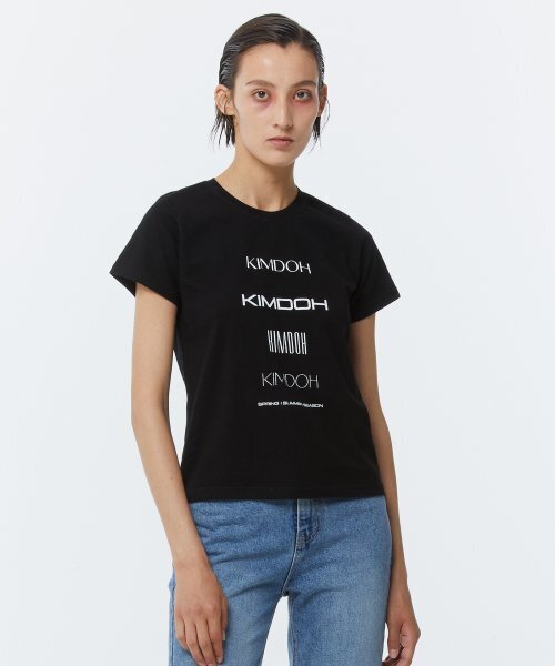 KIMDOH(キムド)の「CLASSIC LOGO TOP BLACK(Tシャツ/カットソー・レディース・ブラック・FREE)」の1枚目の写真