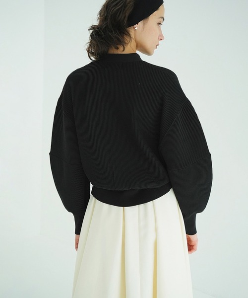 CURVED SLEEVE KNIT CARDIGAN（カーディガン/ボレロ）｜CLANE（クラネ