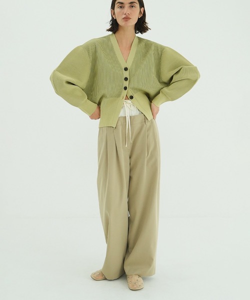 CURVED SLEEVE KNIT CARDIGAN（カーディガン/ボレロ）｜CLANE（クラネ
