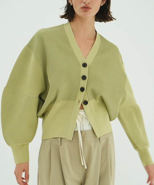 トップス CLANE CURVED SLEEVE KNIT CARDIGAN CURVED SLEEVE KNIT CARDIGAN｜TOPS(トップス)｜CLANE OFFICIAL ONLINE