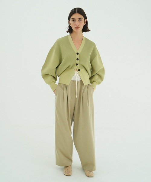 CURVED SLEEVE KNIT CARDIGAN（カーディガン/ボレロ）｜CLANE（クラネ