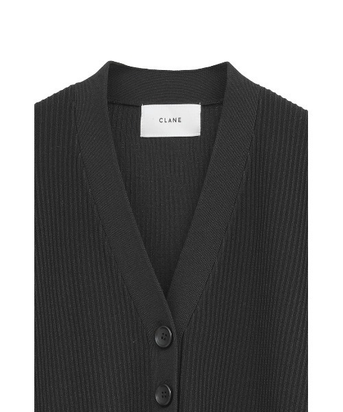CURVED SLEEVE KNIT CARDIGAN（カーディガン/ボレロ）｜CLANE（クラネ