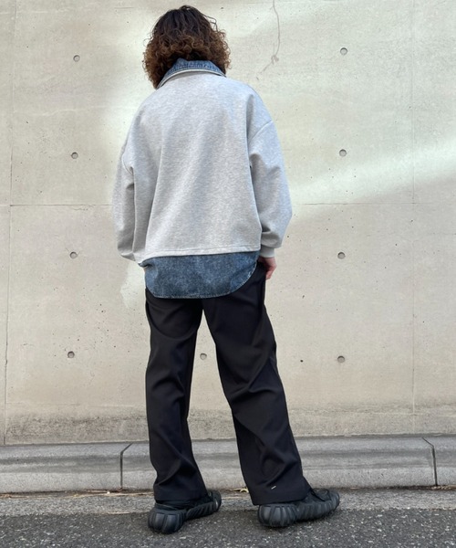 A.D.C.L.（エーディーシーエル）の「ツイルタック入り ワイドスラックスパンツ（スラックス・レディース・ブラック/チャコールグレー・M/L）」の18枚目の写真