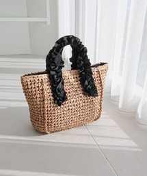 T・S・L | ハンドルフリルペーパートートバッグ(かごバッグ)