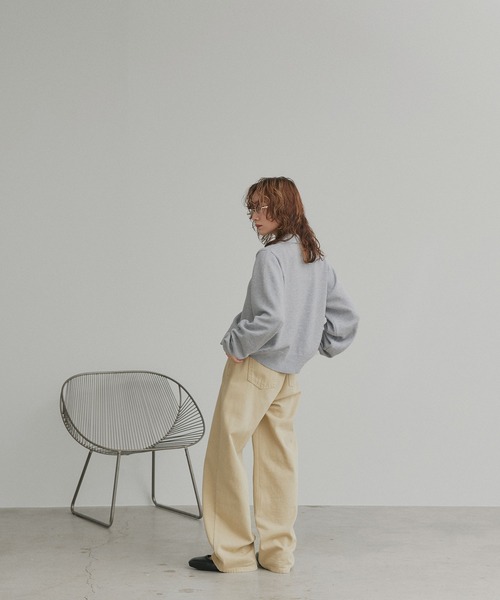 ad thie（アドティエ）の「バイカラー ポロ ニット カーディガン（ニット/セーター・レディース・ライトブルー/グレー/ブラウン・FREE）」の12枚目の写真