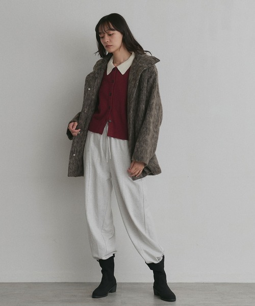 ad thie(アドティエ)の「バイカラー ポロ ニット カーディガン(ニット/セーター・レディース・ライトブルー/グレー/ブラウン・FREE)」の10枚目の写真