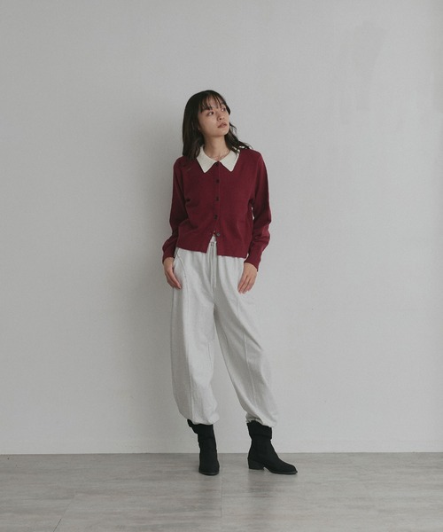 ad thie(アドティエ)の「バイカラー ポロ ニット カーディガン(ニット/セーター・レディース・ライトブルー/グレー/ブラウン・FREE)」の11枚目の写真