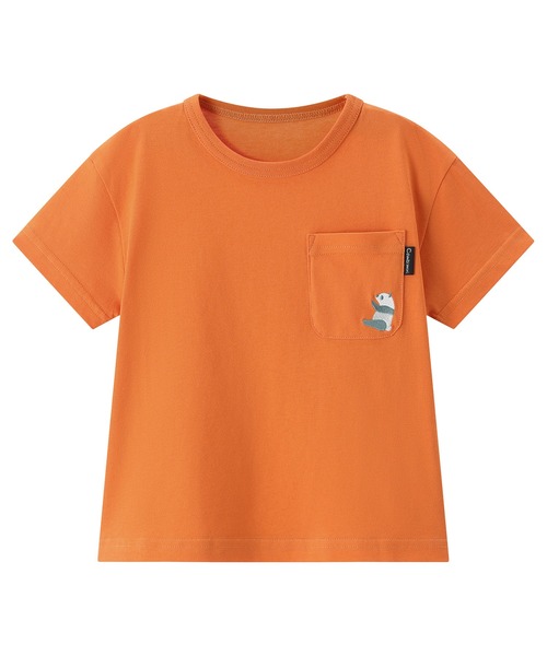 combimini（コンビミニ）の「デイリーTシャツ（パンダ）（Tシャツ/カットソー・キッズ・オレンジ/オフホワイト/ブルーグリーン/ライラック・100/110/90/80/130/120）」の8枚目の写真