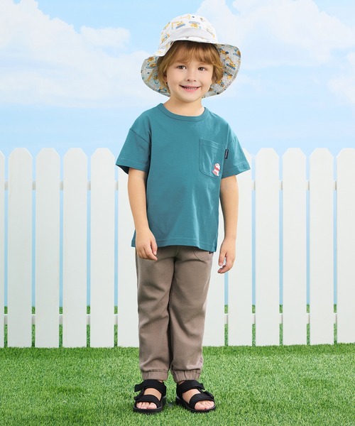 combimini（コンビミニ）の「デイリーTシャツ（パンダ）（Tシャツ/カットソー・キッズ・オレンジ/オフホワイト/ブルーグリーン/ライラック・100/110/90/80/130/120）」の9枚目の写真