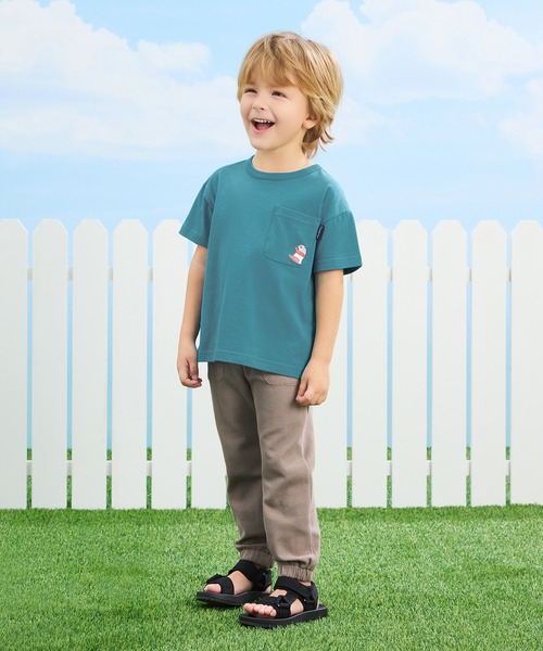 combimini（コンビミニ）の「デイリーTシャツ（パンダ）（Tシャツ/カットソー・キッズ・オレンジ/オフホワイト/ブルーグリーン/ライラック・100/110/90/80/130/120）」の11枚目の写真