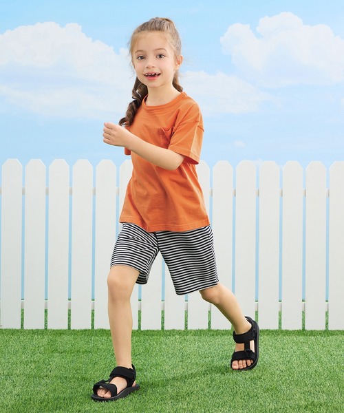 combimini（コンビミニ）の「デイリーTシャツ（パンダ）（Tシャツ/カットソー・キッズ・オレンジ/オフホワイト/ブルーグリーン/ライラック・100/110/90/80/130/120）」の20枚目の写真