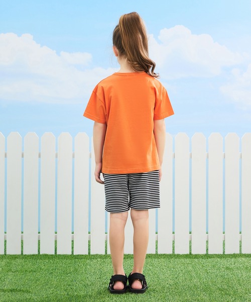 combimini（コンビミニ）の「デイリーTシャツ（パンダ）（Tシャツ/カットソー・キッズ・オレンジ/オフホワイト/ブルーグリーン/ライラック・100/110/90/80/130/120）」の22枚目の写真