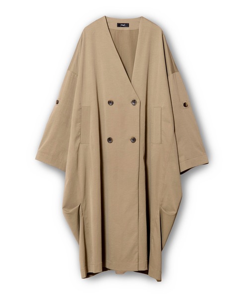 OSMOSIS（オズモーシス）の「ダブルブレストビッグコート（その他アウター・レディース・チャコール/カーキ/ライトベージュ・ONE SIZE）」の8枚目の写真