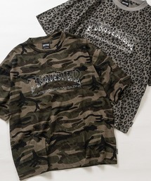 THRASHER（スラッシャー）の「【at】〔THRASHER スラッシャー〕アソートデザイン 半袖Tシャツ ショート丈 カモフラージュ レオパード ボーダー ドット（Tシャツ/カットソー）」