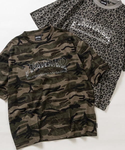 THRASHER(スラッシャー)の「【at】〔THRASHER/スラッシャー〕アソートデザイン 半袖Tシャツ ショート丈/カモフラージュ/レオパード/ボーダー/ドット(Tシャツ/カットソー・メンズ・ブラック系その他2/ブラック系その他/グレー系カモフラージュ/グリーン系カモフラージュ/レオパード/ドット・FREE/MEDIUM/LARGE)」の3枚目の写真