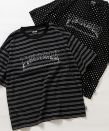 【at】〔THRASHER/スラッシャー〕アソートデザイン 半袖Tシャツ ショート丈/カモフラージュ/レオパード/ボーダー/ドット