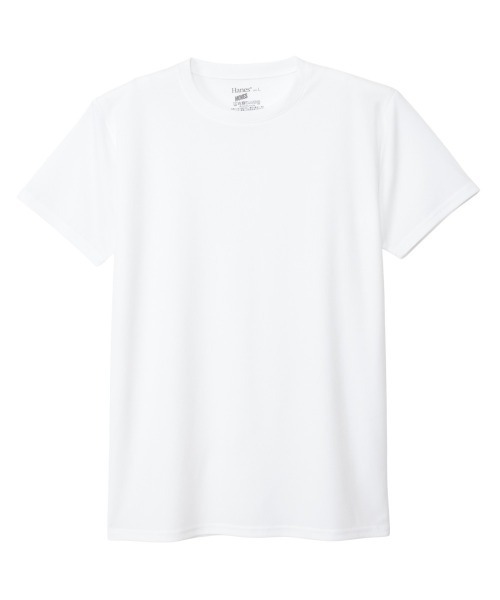 HANES（ヘインズ）の「【Hanes/ヘインズ】メンズ 【2枚組】Hanes MOVES スクエアメッシュ クルーネックTシャツ（Tシャツ/カットソー・メンズ・ホワイト/ライトグレー/ブラック・M/L/LL）」の5枚目の写真