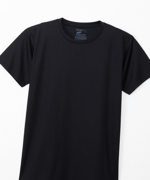 HANES（ヘインズ）の「【Hanes/ヘインズ】メンズ 【2枚組】Hanes MOVES スクエアメッシュ クルーネックTシャツ（Tシャツ/カットソー・メンズ・ホワイト/ライトグレー/ブラック・M/L/LL）」の13枚目の写真
