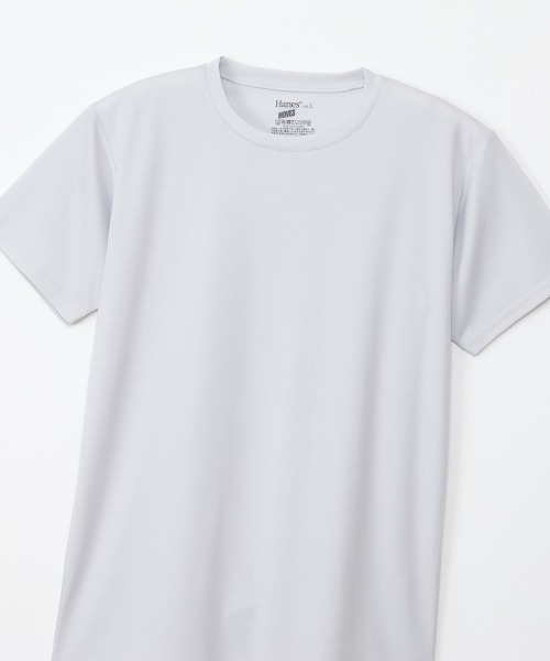 HANES（ヘインズ）の「【Hanes/ヘインズ】メンズ 【2枚組】Hanes MOVES スクエアメッシュ クルーネックTシャツ（Tシャツ/カットソー・メンズ・ホワイト/ライトグレー/ブラック・M/L/LL）」の19枚目の写真