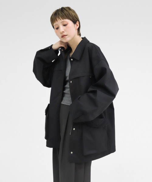 lit(リット)の「Military Coveralls Jacket(カバーオール・レディース・キナリ/ブラック・FREE)」の12枚目の写真