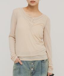 KBF | レイヤードヘンリーネックTEE(Tシャツ/カットソー)