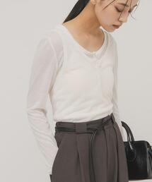 KBF | レイヤードヘンリーネックTEE(Tシャツ/カットソー)